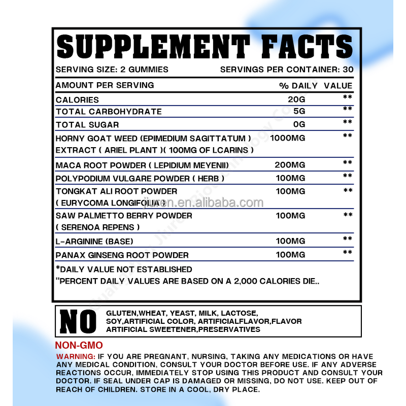 Male Health Gummies Manufacturer - Reproductive Muscle Strength Physical Energy Wholesale