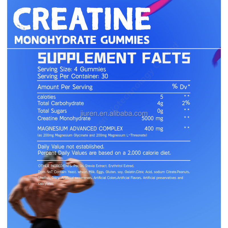Creatine Gummies Manufacturer - Muscle Strength Recovery Energy Dietary Supplement