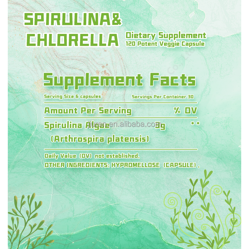 Chlorella Spirulina Capsules Manufacturer - Organic for Weight Loss Intestinal Health