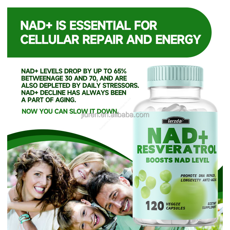 Resveratrol Capsules Manufacturer - Grape Extract NAD+ for Brain Function Protection