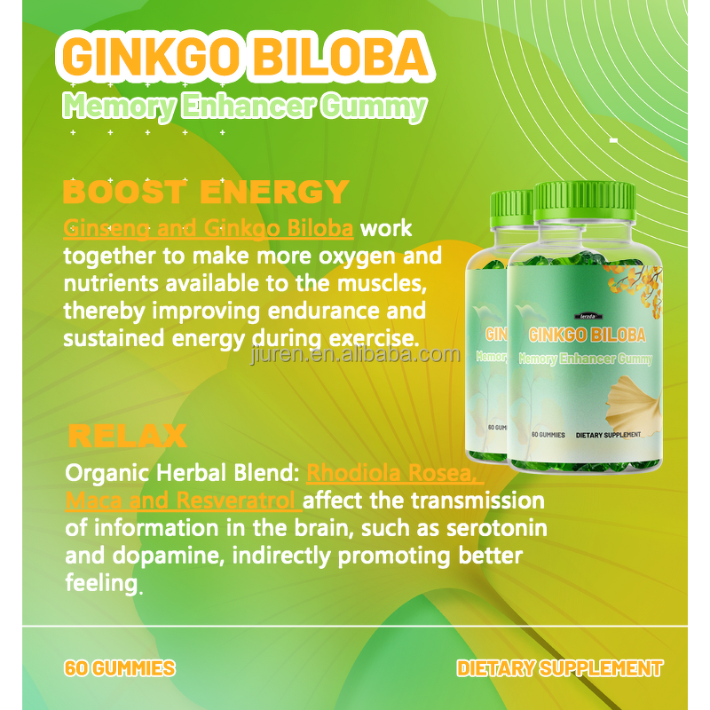 Brain Boosting Gummies Manufacturer - Ginkgo Biloba DHA for Memory Intelligence
