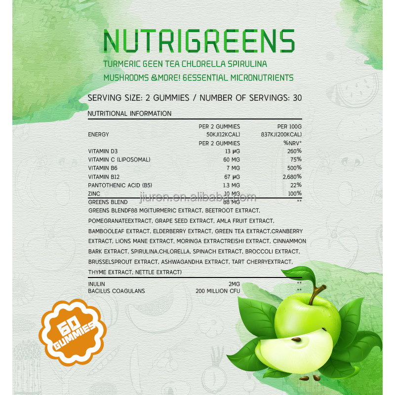 Chlorella Gummies Manufacturer - Vegetarian Multi-Vegetable for Digestion Immunity