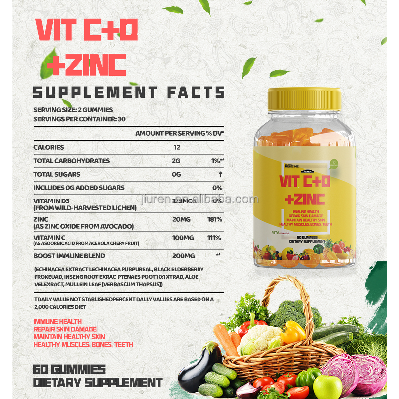 Vitamin C Zinc Gummies Manufacturer - Beauty Immunity Boost OEM ODM Skincare