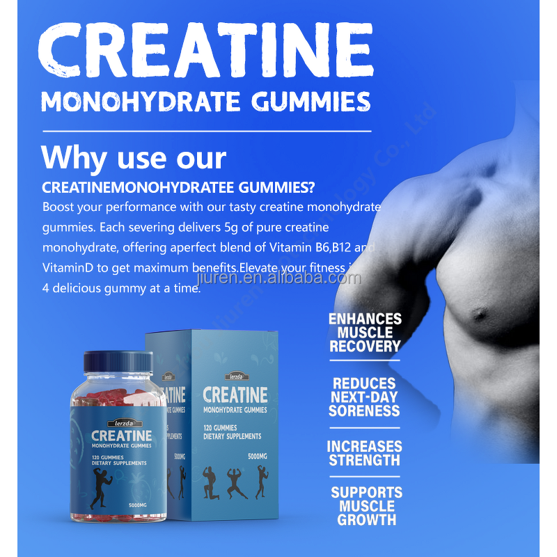 Creatine Gummies Manufacturer - Muscle Recovery Energy & Physical Strength Boost