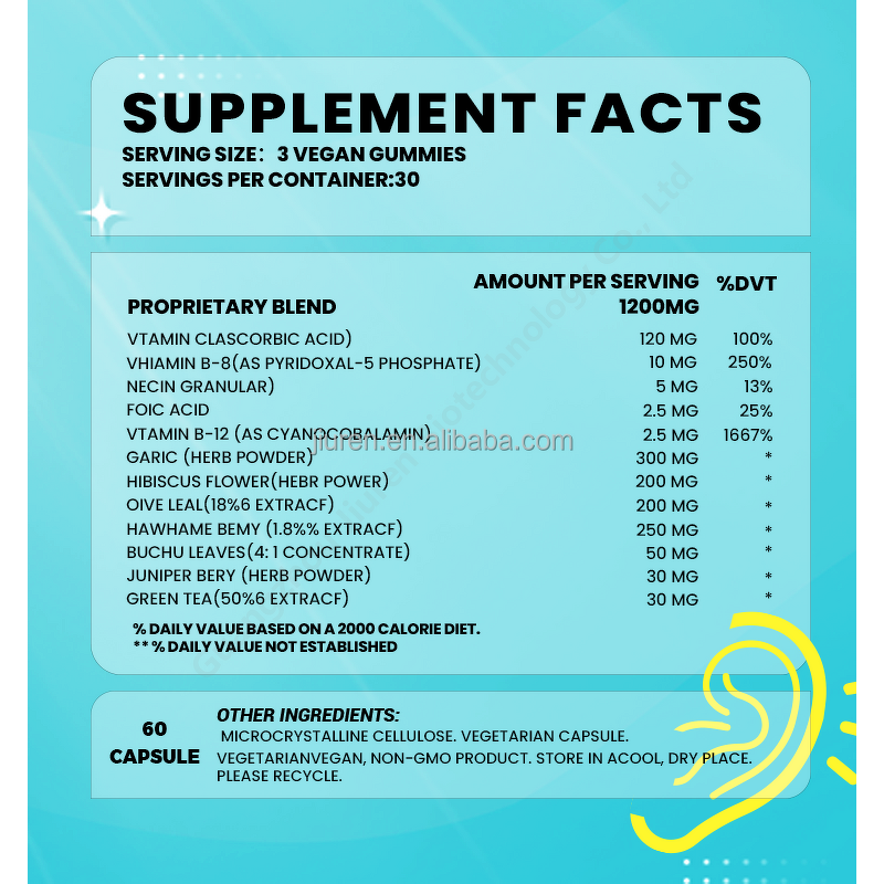 Ear Health Capsules Manufacturer - Plant Formula for Hearing & Cognitive Function