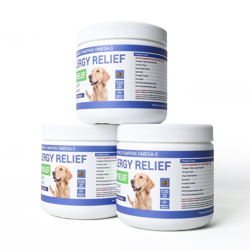 Pet Fish Oil Soft Chews Manufacturer - Anti-Allergic Itch Flea Relief Skin Coat Health