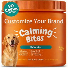 Pet Calming Soft Chews Manufacturer - High Active for Intestinal Health All Ages Jar