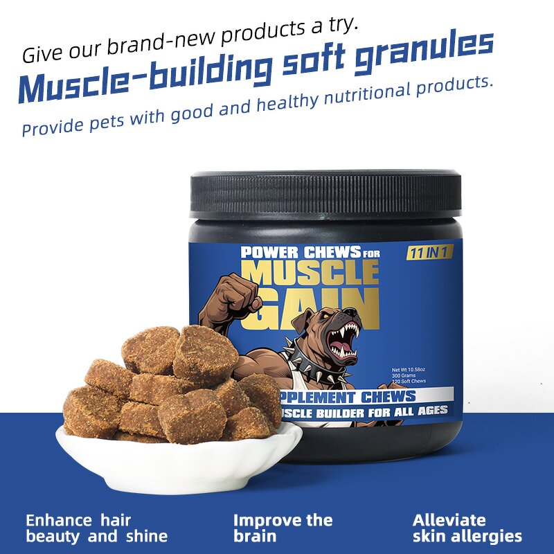 Dog Muscle Gain Soft Chews Manufacturer - Fast Absorption Bone Strengthening Skin Coat Health