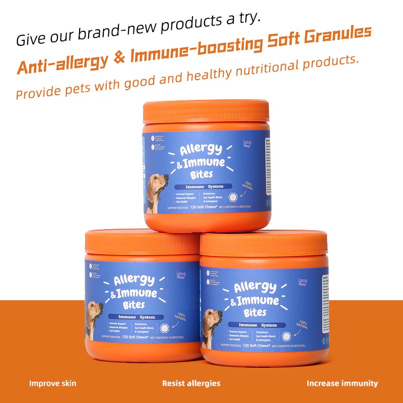 Pet Hypoallergenic Soft Chews Manufacturer - Colostrum Probiotics for Skin Gut Immune Health