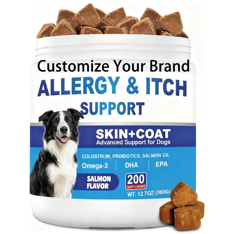 Dog Anti-allergy Soft Chews Manufacturer - Probiotics Salmon Oil for Skin Itch Relief
