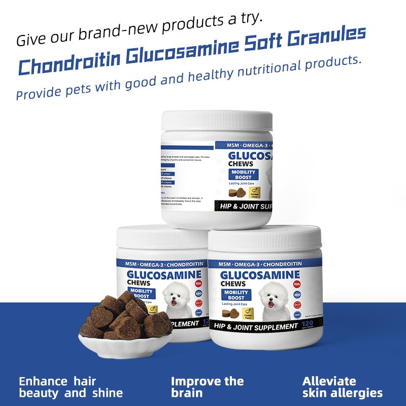Pet Joint Care Granules Manufacturer - Glucosamine Chondroitin Omega3 MSM 120/300g
