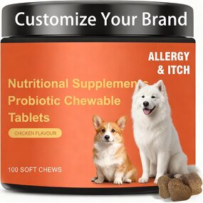 Pet Probiotics Soft Chews Manufacturer - Cat Dog Universal for Allergy Itching Relief