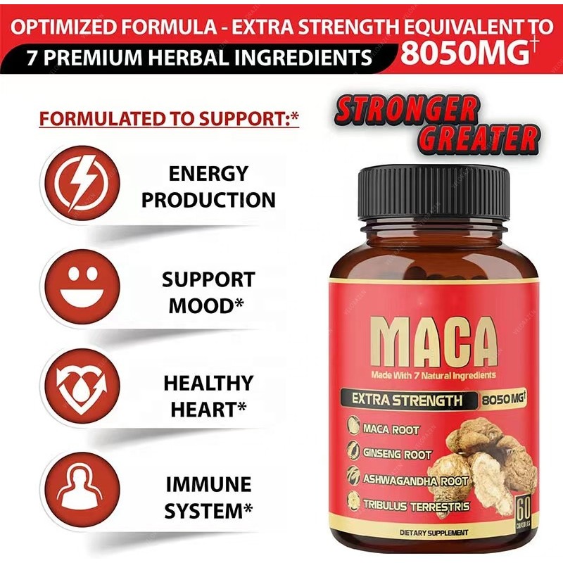 Maca Extract Power Tablets Manufacturer - Strong Black Maca Root Capsules for Vitality and Stamina