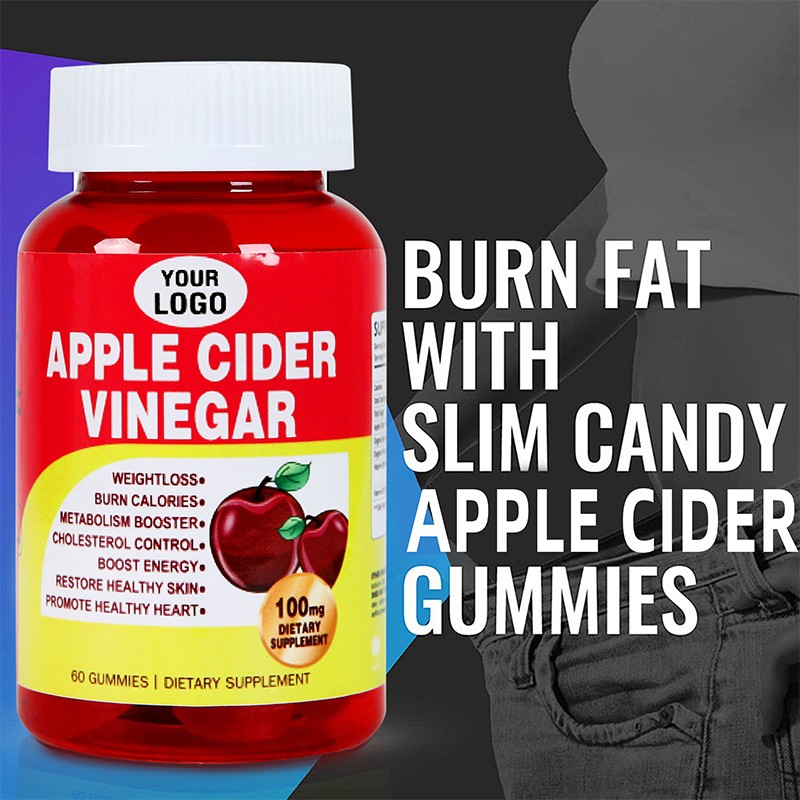Organic Sugar Free Apple Cider Vinegar Vitamins Candy Manufacturer - ACV OEM Weight Loss Apple Vinegar Soft Candy Keto Gummies
