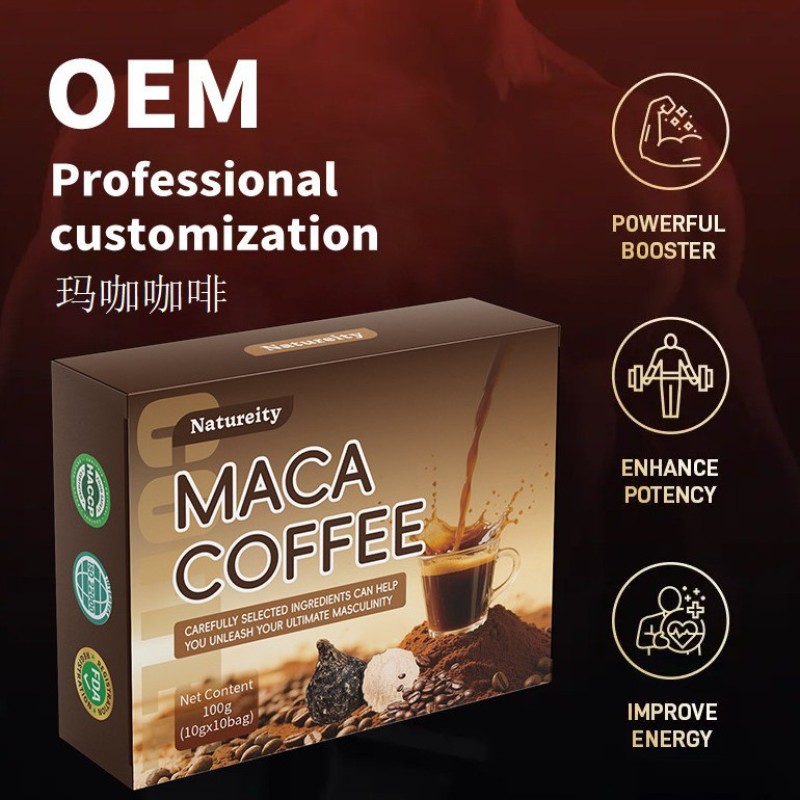 Maca Infused Coffee Blend Manufacturer - Natural Energy Boost for Men with Sustained Vitality Focus