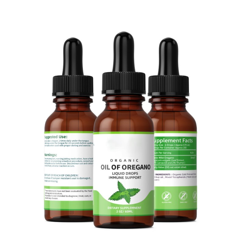 OEM Private Label Organics 100% Natural Oregano Oil Liquid Drops Factory - Antioxidants Organic Oregano Oil Drops