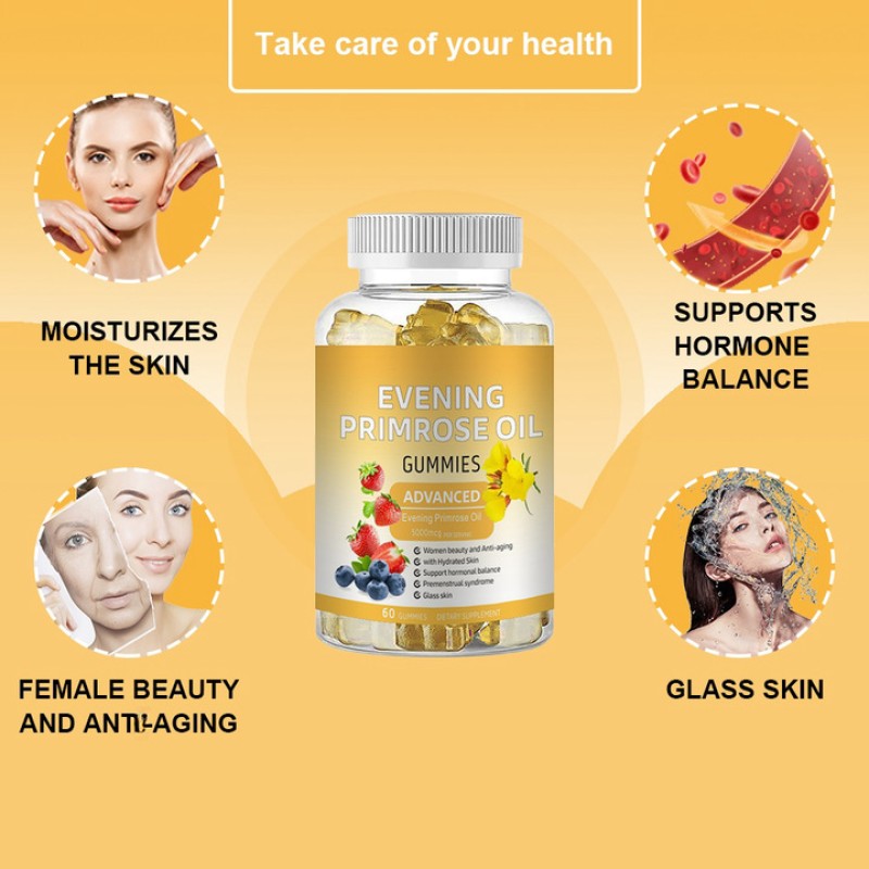 OEM Private Label Evening Primrose Oil Gummies Manufacturer - Women's Beauty Hormonal Balance Support Vitamins