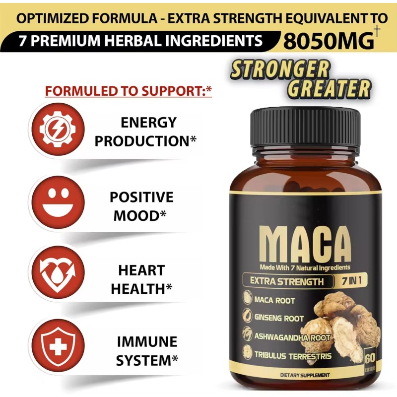 In Stock GMP Black Maca Root Capsules Manufacturer - Herbal Supplement for Butt and Hips Enhancement for All