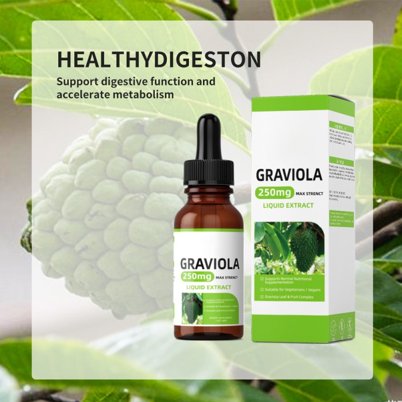 Private Label Graviola Drops Liquid Extract Manufacturer - Supports Normal Nutritional Supplementation Graviola Complex