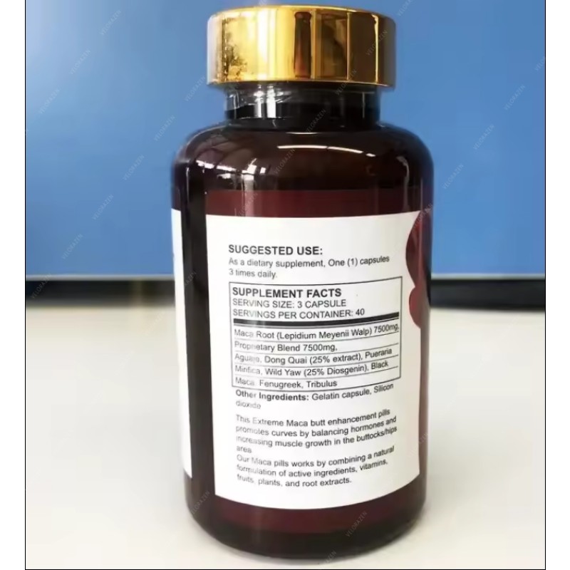 OEM Black Maca Root Capsules Manufacturer - Herbal Supplement for Butt and Hips Enhancement for All