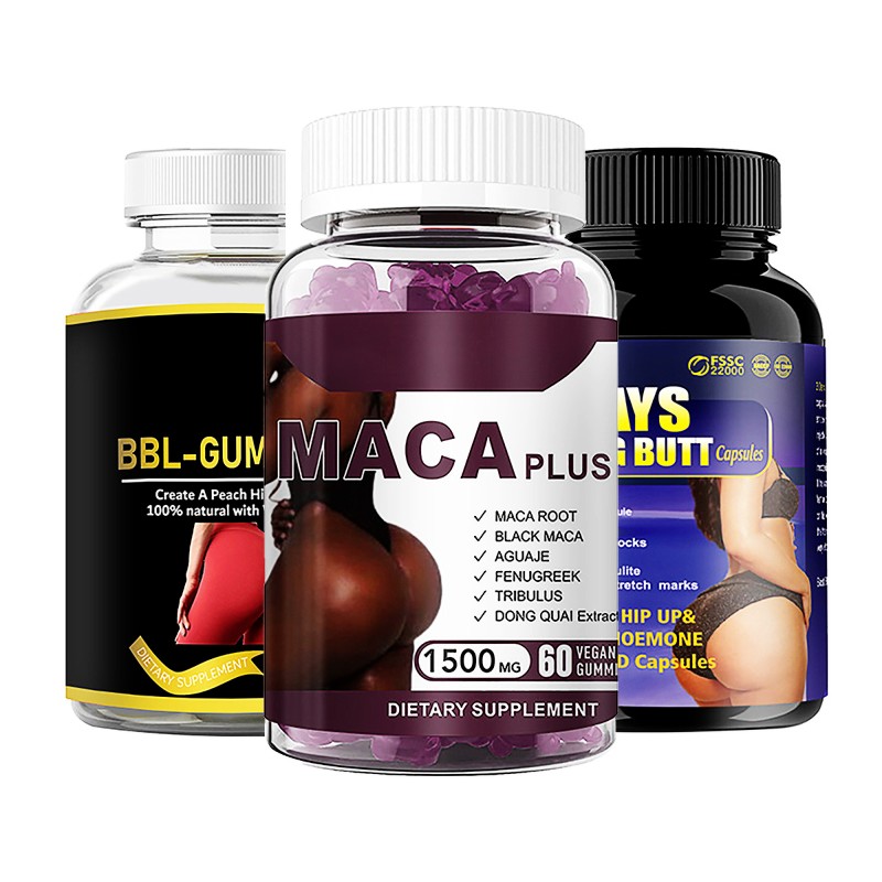 Source Factory for Private Label Maca Gummies with Customized Big Butt and Hips Enlargement - Booty Maca Plus Gummies