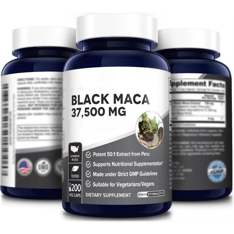 Wholesale XXXXL Maca Ginseng Capsule Manufacturer - Men Energy Support Maca Root Capsule Natural Booster