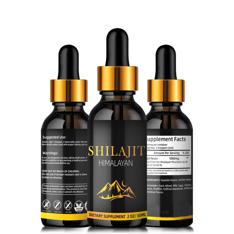 Private Label OEM Nature Purified Shilajit Drops Manufacturer - Fulvic Acid Shilajit Extract Resin Liquid Drops
