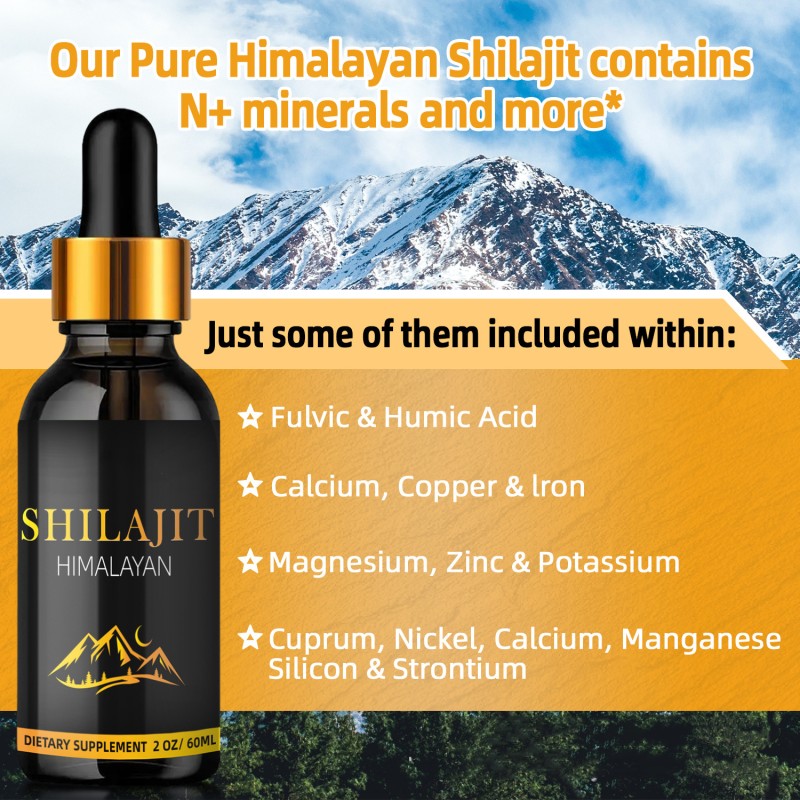 Private Label OEM Nature Purified Shilajit Drops Manufacturer - Fulvic Acid Shilajit Extract Resin Liquid Drops