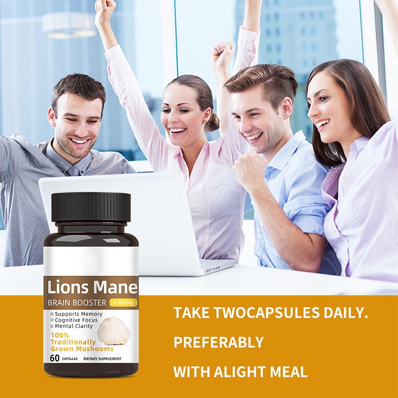 OEM Private Label Lion's Mane Tablet Supplement Capsules Manufacturer - Lions Mane Mushroom Powder Capsules