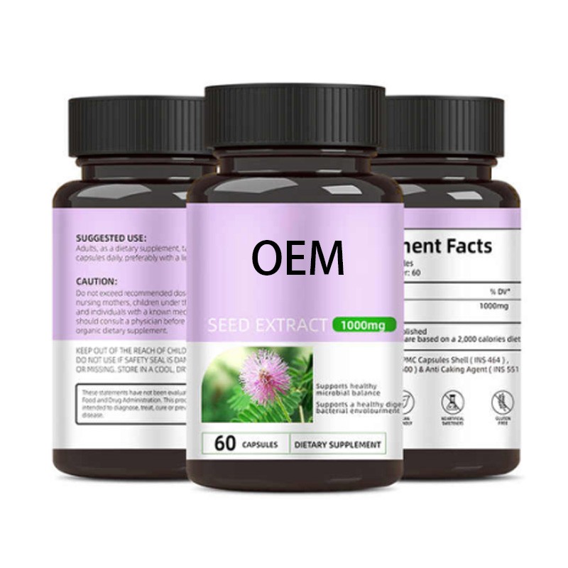OEM Private Label 1000mg Mimosa Pudica Seed Capsules Manufacturer - Herbal Intestinal and Digestive Support Supplement