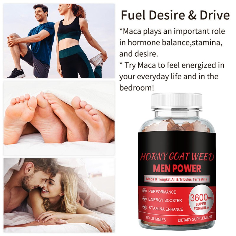 OEM Food Grade Maca Gummies Manufacturer - Herbal Extract Reproductive Health Hormone Balance Male Libido Enhancement