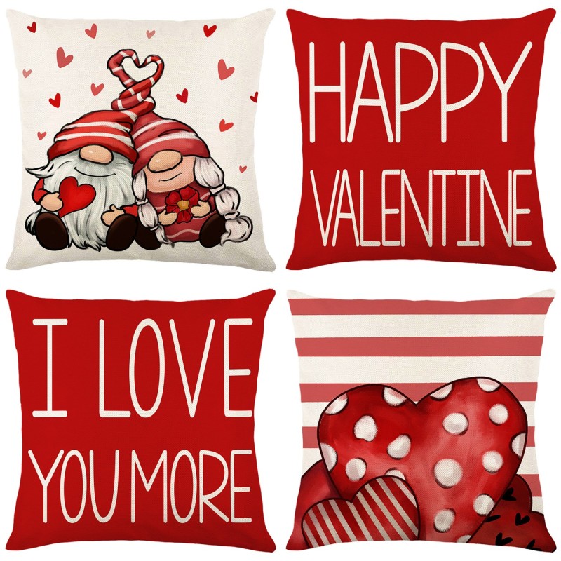 Polka Dot Pillow Manufacturer - OEM Love Hearts Throw Cushion Case Holiday Decor