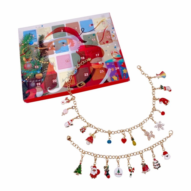 Kids Advent Calendar Manufacturer - OEM 24 Days Christmas Charms DIY Bracelet Set