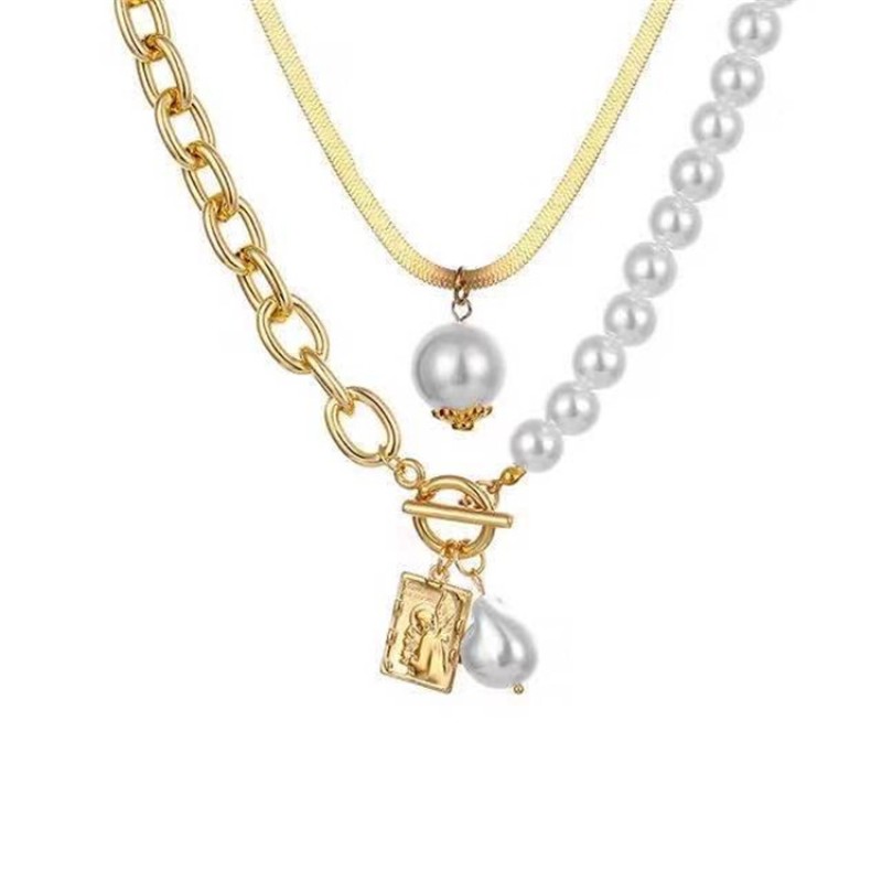 Script Name Necklace Factory - OEM Gold Letter Monogram Pendant Alphabet Necklace