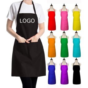 Unisex Apron Factory - OEM Bib Apron with 2 Pockets Adjustable Waterproof