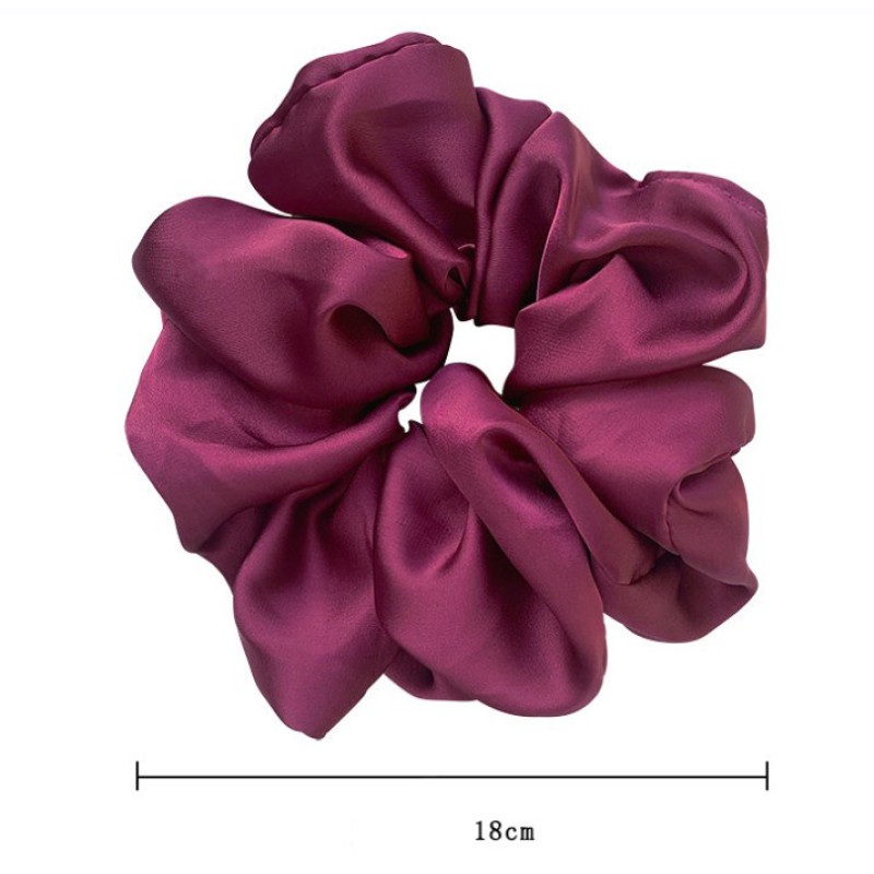 Custom Scrunchies Factory - OEM Oversized Silk Satin Women Hair Ties Private Label