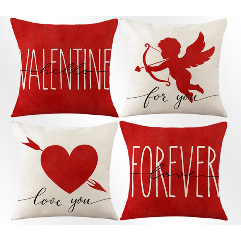 Polka Dot Pillow Manufacturer - OEM Love Hearts Throw Cushion Case Holiday Decor