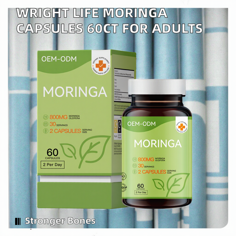 Moringa Herbal Supplements Manufacturer - 60 Count Bone Density Hair Growth 2/Day