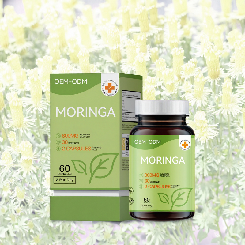 Moringa Herbal Supplements Manufacturer - 60 Count Bone Density Hair Growth 2/Day