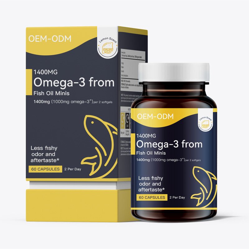 Omega 3 Fish Oil Softgels Manufacturer - 1000/1400mg Halal EPA DHA Heart Brain OEM
