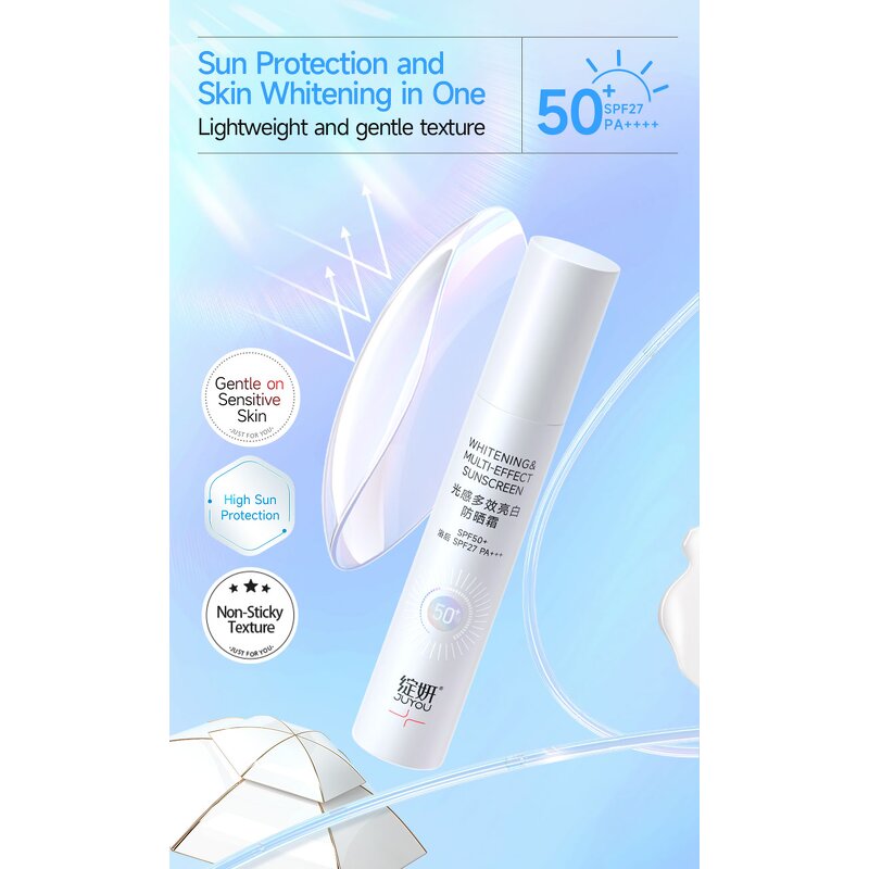 Sunscreen Cream Manufacturer - Spf 50 Pa++++ Organic Whitening Hydrating Spot Reduction & Juyou Customized