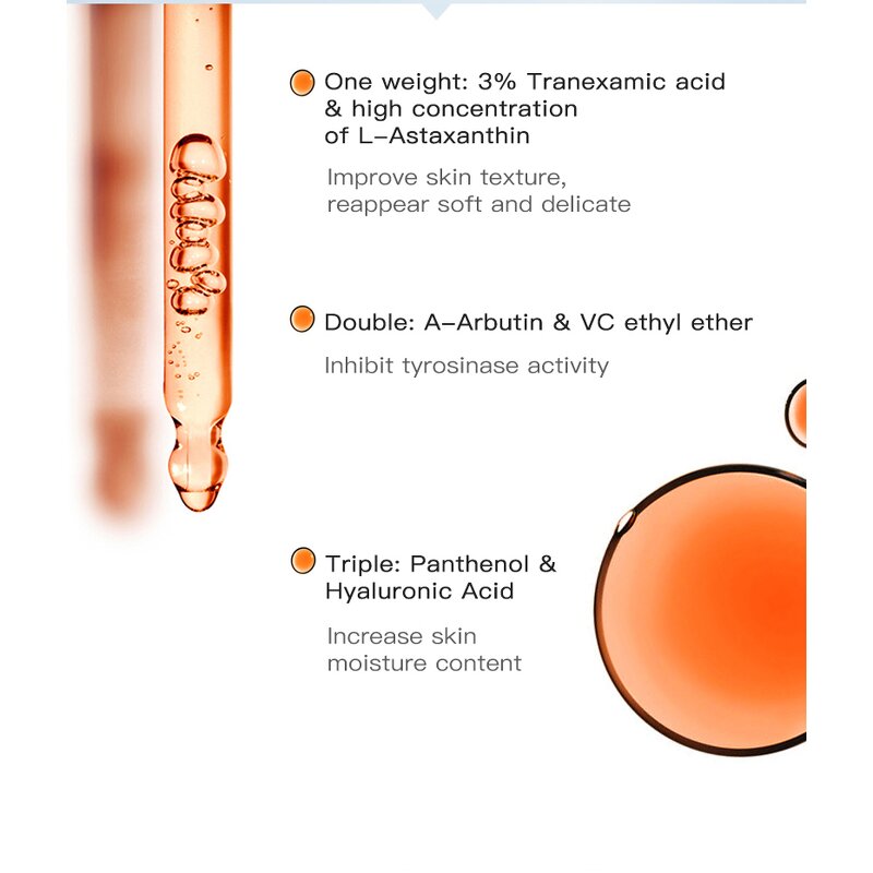 Face Serum Manufacturer - 30ml Hyaluronic Acid VC Tranexamic Acid Whitening & Private Label