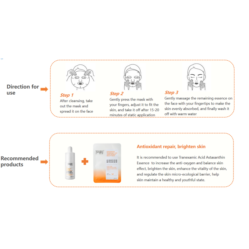 Sheet Mask Manufacturer - Tranexamic Acid Vc Brightening Non-Greasy & Juyou High Concentration