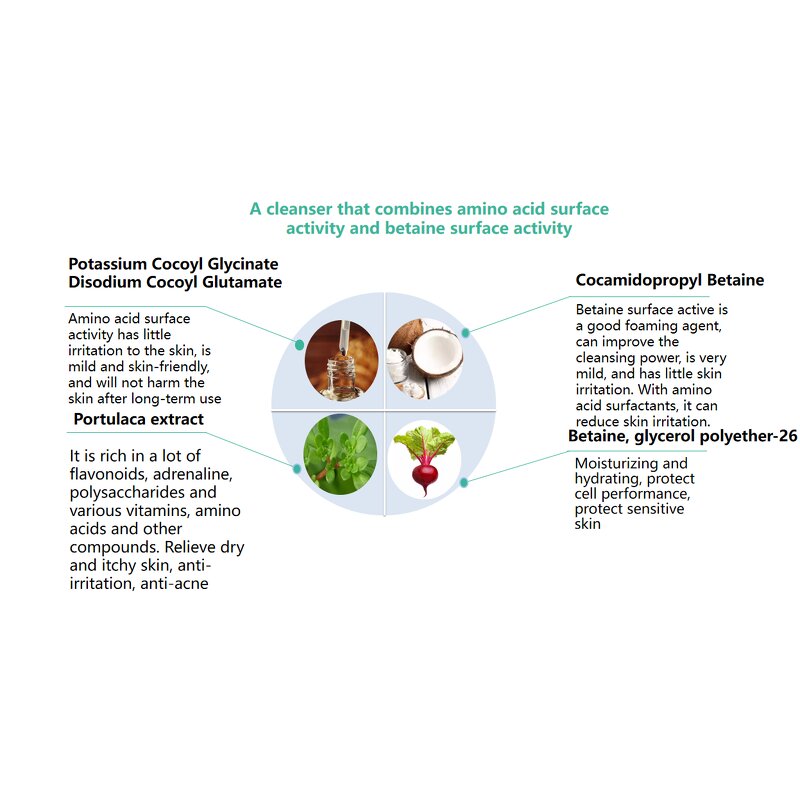 Facial Cleanser Manufacturer - 100ML Amino Acid Gentle for Oily Dry Sensitive Skin & JUYOU Private Label