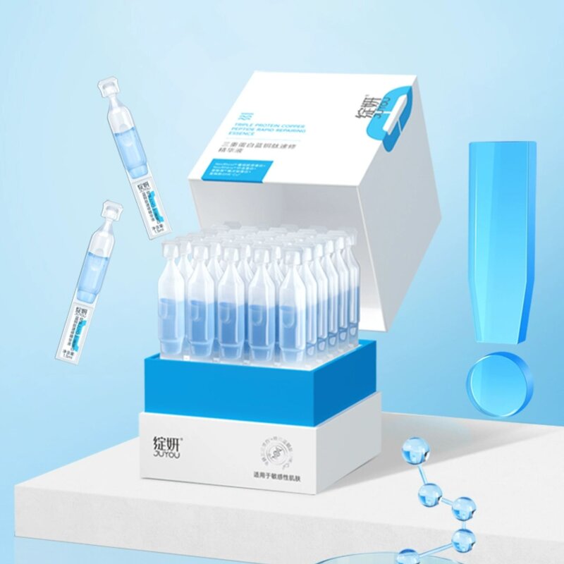 Ampoule Manufacturer - 1.5ml*30vials Blue Copper Peptide Collagen Anti Wrinkle Anti Glycation & Juyou OEM