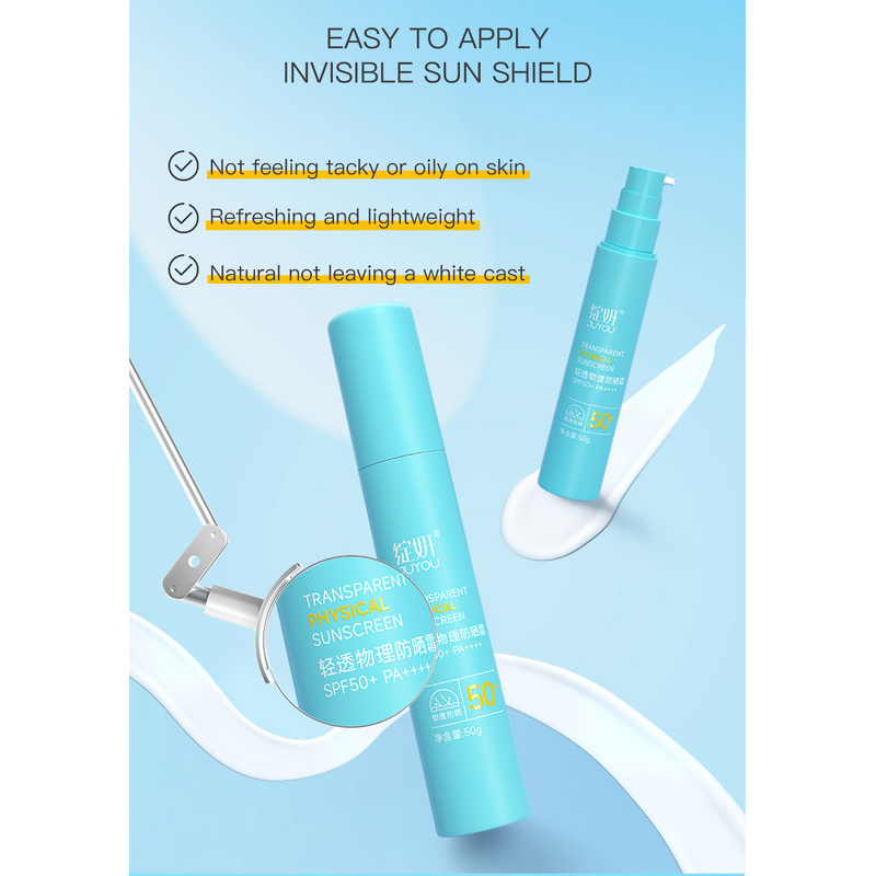 Sunscreen Cream Manufacturer - 50G SPF50+ for Sensitive Oily Acne Skin & JUYOU Private Label