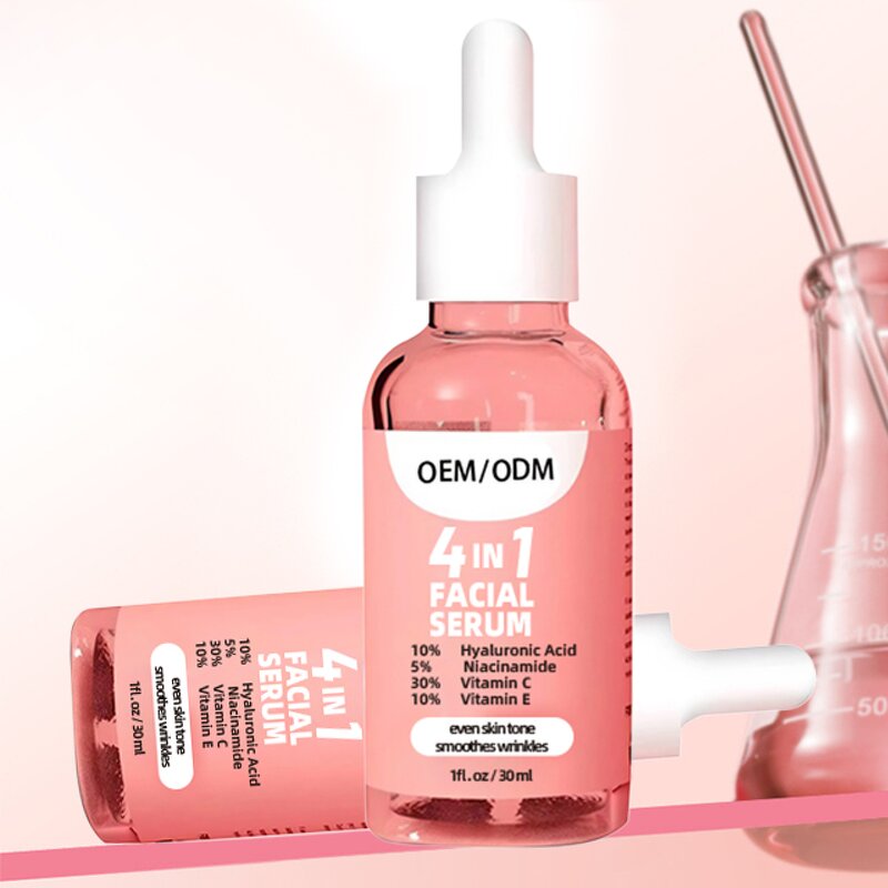 4 In 1 Face Serum Manufacturer - OEM Hyaluronic Acid Vitamin C Peptides Korean Whitening