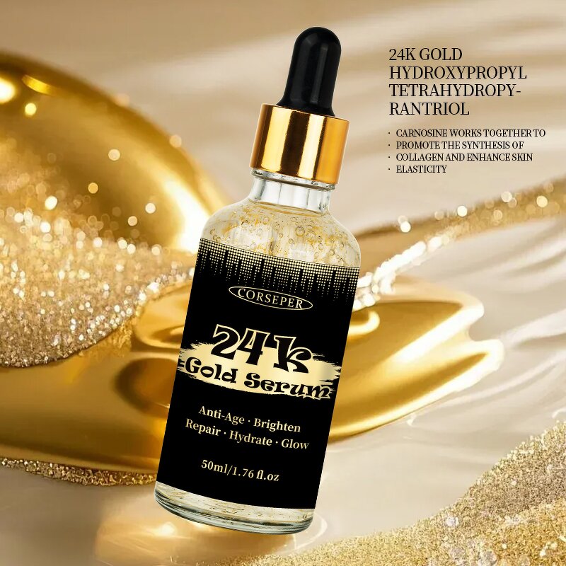24K Gold Serum Manufacturer - OEM Instant Lift Tightening Fade Fine Wrinkles Whitening