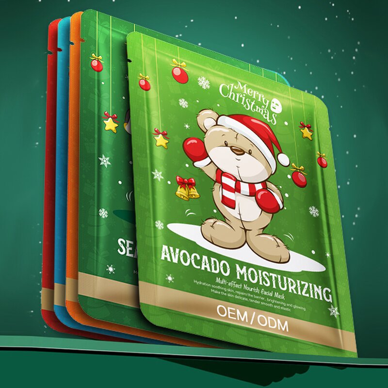 Pomegranate Sheet Mask Manufacturer - Christmas VC Plant Fruit Whitening Moisturizing