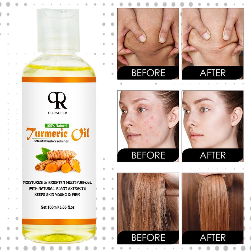 Vitamin C Turmeric Oil Manufacturer - 100ml Lightening Spots Wrinkles Repair OEM